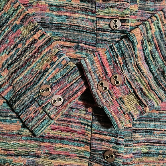 NWT Christopher & Banks suit jacket/ blazer, women's Large, green/orange/red - Picture 9 of 16